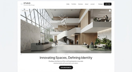 Vizuál rebrandingu architektonického štúdia Archis s dôrazom na geometrické línie